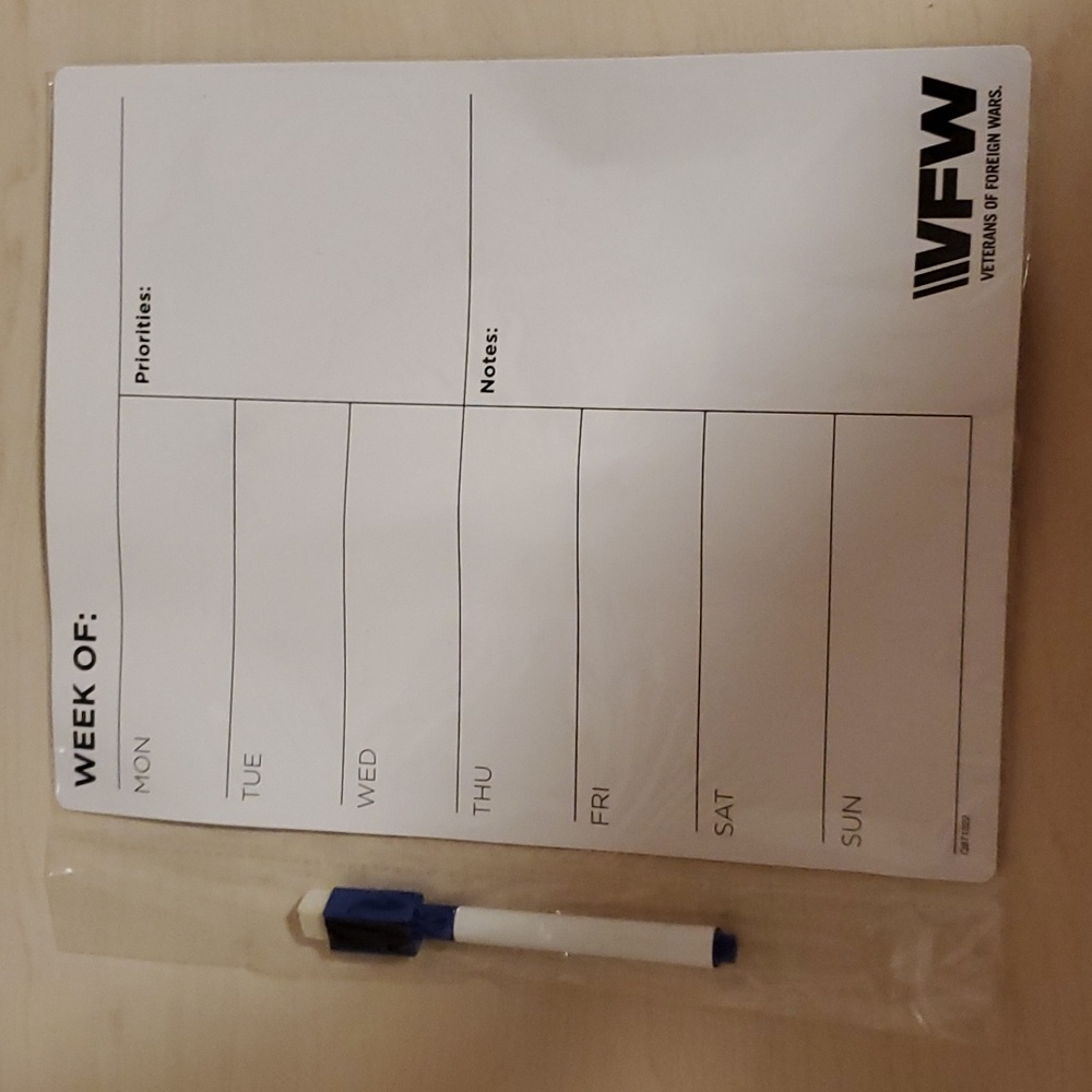 Magnetic Weekly Planner with Marker